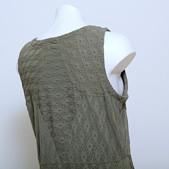 Athleta Textured Olive Sleeveless Dress - Picture 5 of 10